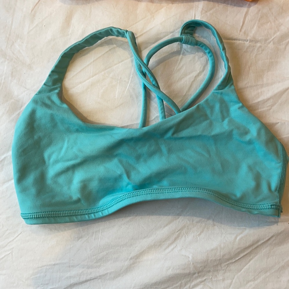 Lululemon strappy sports bra in blue